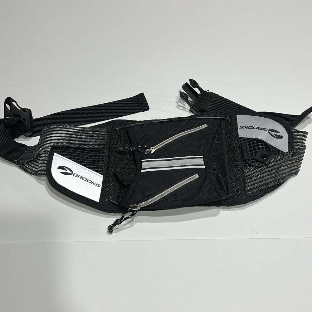 Brooks Men's Running Waist Fanny Pack - Reflective Black Padded
